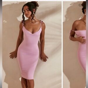 NEW W TAGS Oh Polly Tight pink purple long bodycon maxi dress